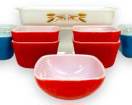 Vintage Anchor Hocking Casserole Dish & Pyrex Fire King Baking Dishes MCM Mid Century Modern