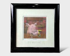 D. A. Hammond Hog Heaven Pencil Signed Framed Print
