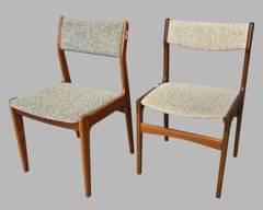 Pair MCM Mid Century Modern Teak Side Chairs