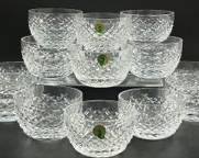 Fine WATERFORD Crystal Set Of Thirteen Alana Pattern Bowls