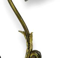 Articulated Bronze Floral Etched Desk Lamp