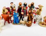 Huge Lot ANNALEE Dolls 1990s Nativity Set, Mary Joseph Jesus Holy Family Animals And More