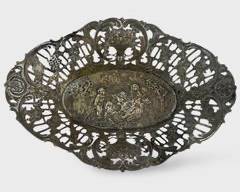 800 Silver Repousse Dish