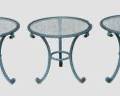 3 Brown Jordan Aluminum Glass Top Side Tables