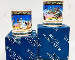 Royal Worcester Christmas Tales Cherry Denman The Snow Queen Set of 4