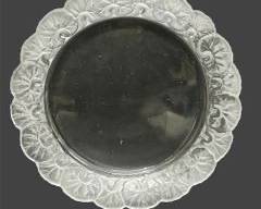 Lalique Honfleur Glass Plate Dish 10x10 Unmarked