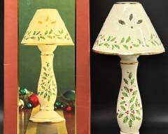 Fine LENOX Holiday Candlestick Lamp With Original Box