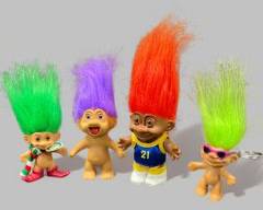 Four Vintage Troll Doll Lot