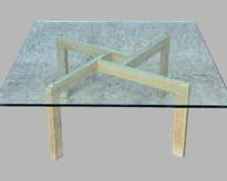 Metal Dimensions by Miller Industrial Miami FL MCM Metal and Glass Coffee Table Mid Century Modern