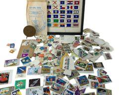 Vintage Postage Stamp Collection Including US State Flags, Many Cool Commemorative Space Stamps, Kenya, Uganda, Romania, Netherlands, Christmas, Spain, and More!