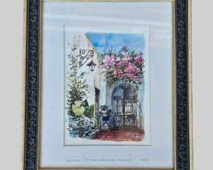 Ink and Watercolor ?? Argentina Framed and Signed