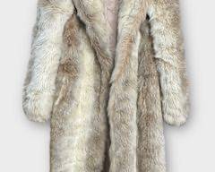 JORDACHE Vintage Faux Fur Long Line Ladies Coat. Sz 10