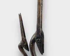 35.5" High Vintage Hand Carved African Bambara Chi Wara statment Sculpture Abstract Modern