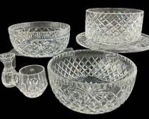 Vintage Crystal Bowls, Cake Stand Stand, Tea Cup & Vase