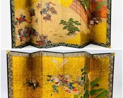 Vintage Japanese Byobu Folding Screens/Dividers Lot 2