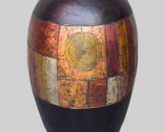 Tall Modern Abstract Hand Painted Vessel