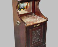 Antique Marble Top Coal Shuttle