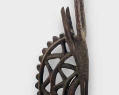 34.5" High Vintage Hand Carved Hard Wood Bambara Chi Wara Antelope Statement Sculpture Abstract Modern