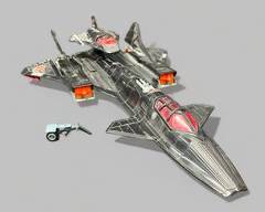 Vintage 1986 Gi Joe Cobra Night Raven Fighter Missing a few pieces