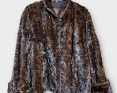 JORDACHE Vintage Faux Fur Long Line Ladies Coat. Sz 10