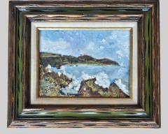 Conrad Signed Seascape Oil Painting on Board Framed