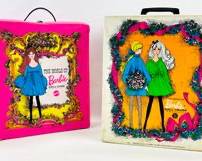 2 Vintage 1968 Mattel Barbie The World Of Barbie Doll Trunk And Doll Carrying Cases