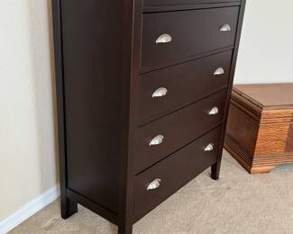 Vaughan Bassett Dark Roast Five Drawer Dresser 