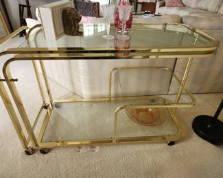 Brass swivel cart
