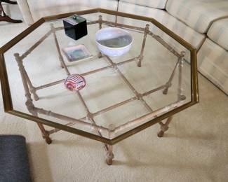 Faux bamboo coffee table