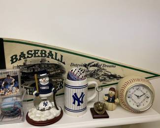 Tiger and NY Yankees baseball memorabilia