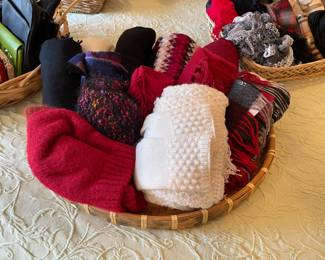 Winter scarves and hats