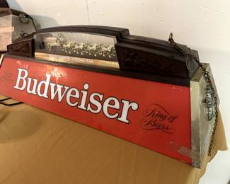 Vintage Budweiser Pool Table Lamp
