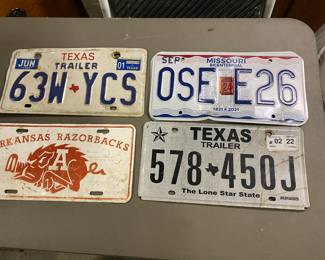 license plates