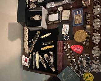 Pocket knives, jewelry
