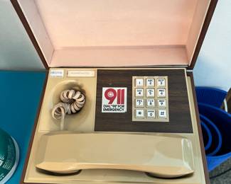 Cased vintage telephone 