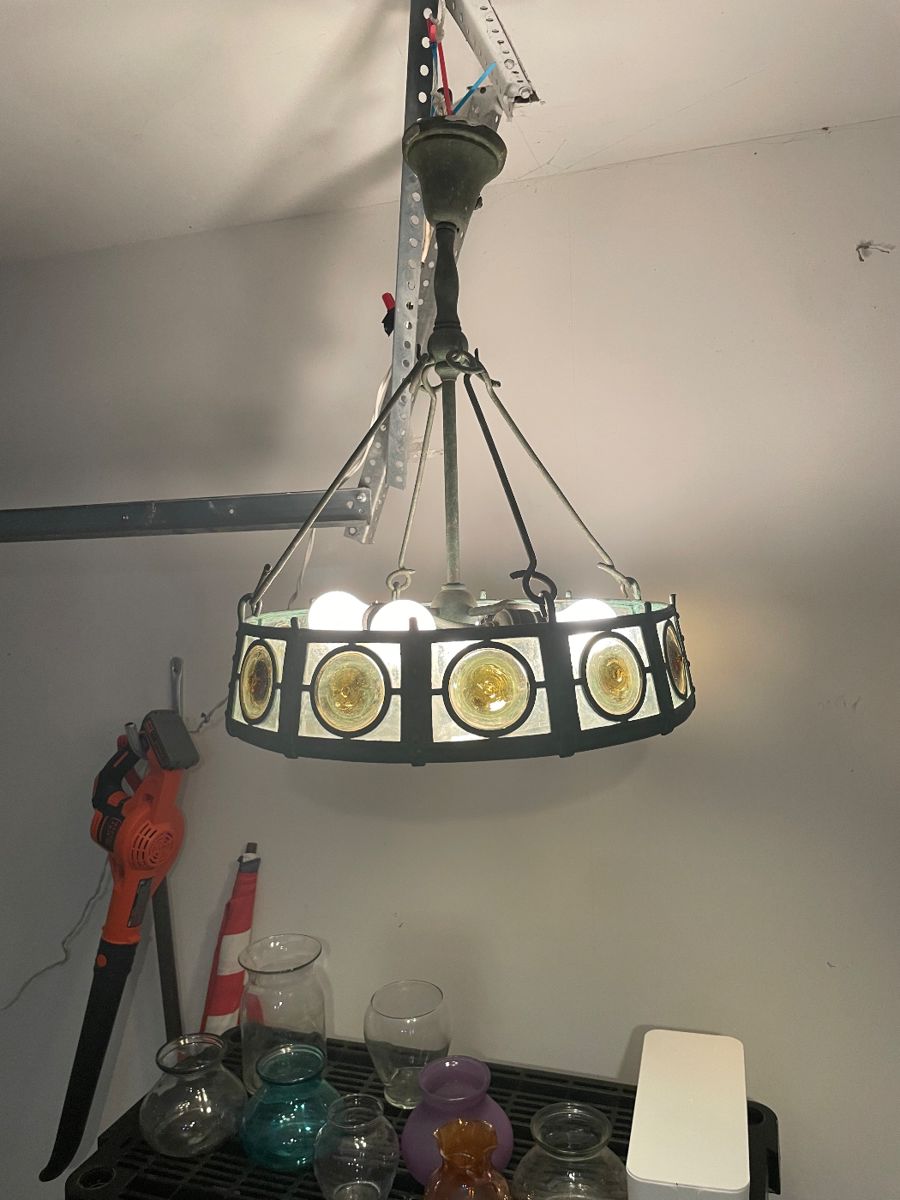 Tiffany Studio “Bull’s Eye” Chandelier c. 1905-1910