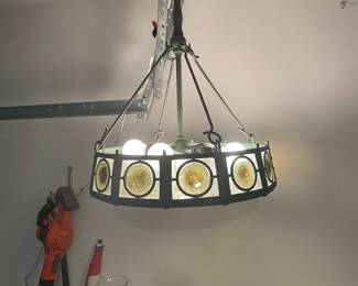 Tiffany Studio “Bull’s Eye” Chandelier c. 1905-1910