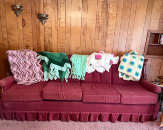 full size sofa and afghan collection
