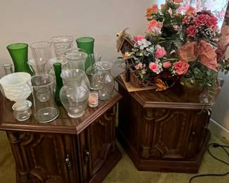 assorted floral vases
