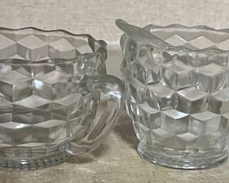 fostoria american sugar and creamer