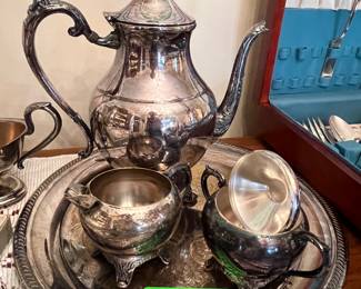 silverplate tea set