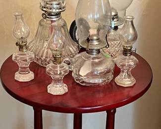 assorted oil lamps