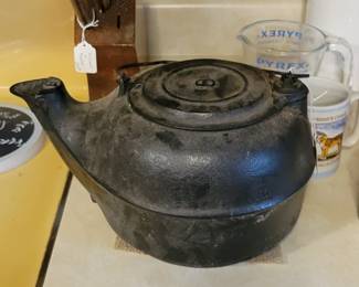 Cast iron tea kettle