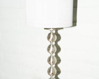 Ball & pedestal table lamps x 2