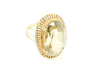 Citrine & 14k ring