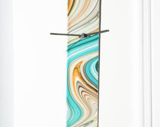 Sternen Glas stained glass wall clock-about 2ft long