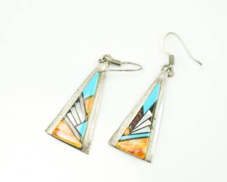 Zuni inlaid earrings