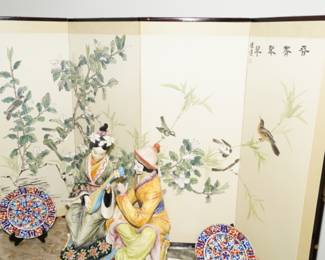 Asian 4 panel screen