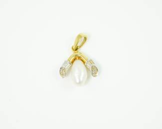 Freshwater pearl & 14k pendant