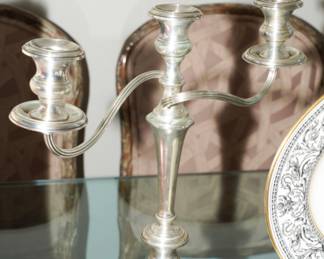 Sterling candelabras